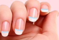 Blue French. French manicure in blue tones