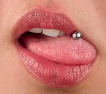 Pierced tongue