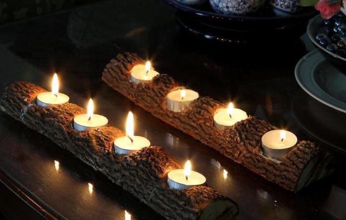 Weihnachten Kerzenhalter aus Holz mit eigenen Händen