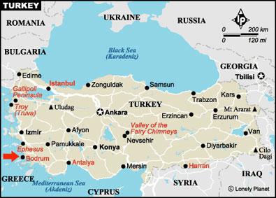 Bodrum Turkey map