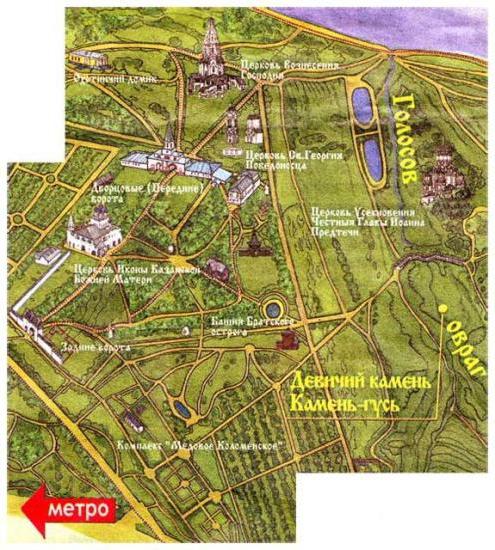 kolomenskoye parkı haritası
