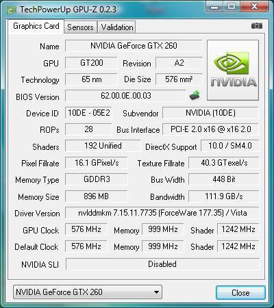 Nvidia GTX 260