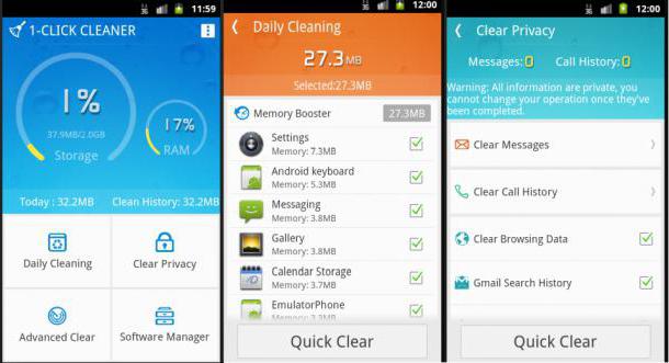 la aplicación para la limpieza de la basura en android