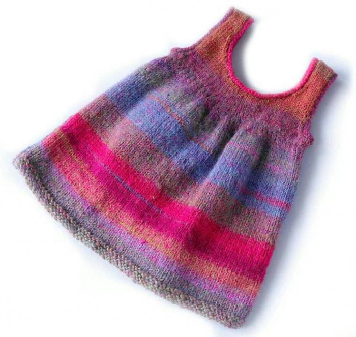 dwukolorowe вязаное sukienka dla dziewczynki 1 rok