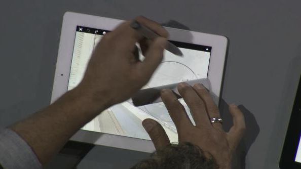 la tableta con el lápiz para dibujar en windows