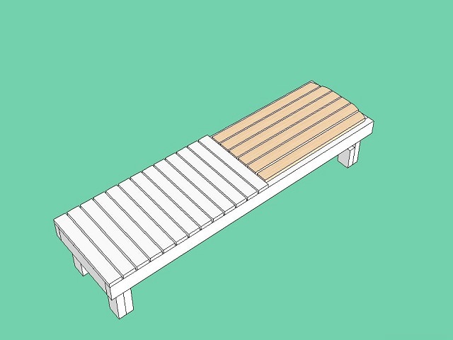 Chaise longue from wood with your own hands