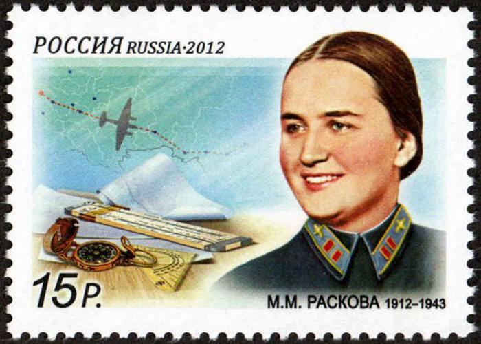 Héroe de la unión soviética Раскова maría mijáilovna
