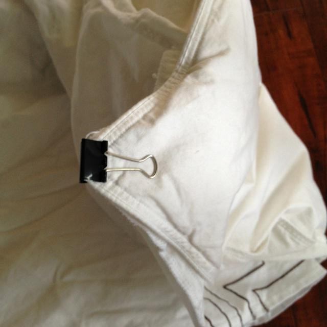 how quickly to fill the duvet in the duvet cover on the side