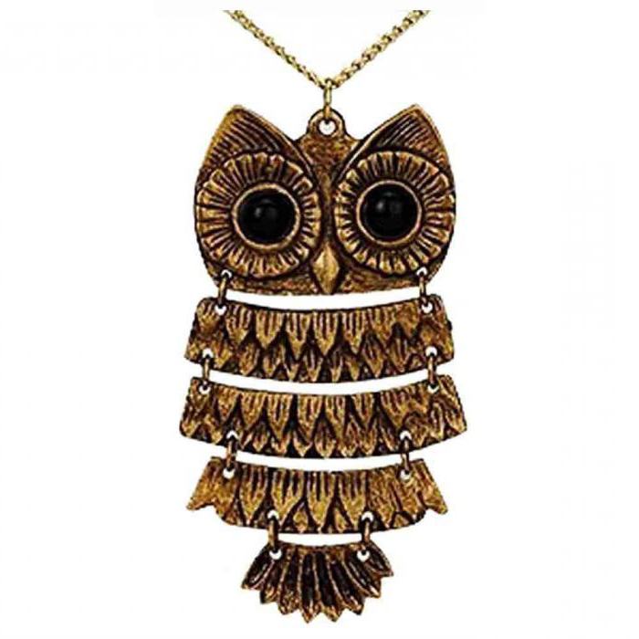 owl pendant silver