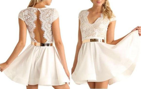 beyaz kokteyl elbisesi