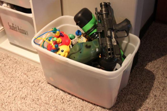 Aufbewahrung von Spielzeug im Kinderzimmer