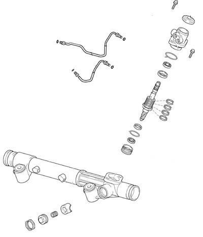 drawing of steering rack Renault Megane 2