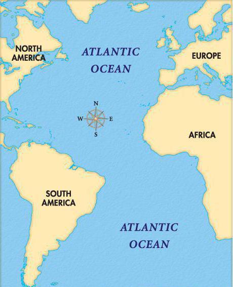 大西洋海洋在世界地图上的
