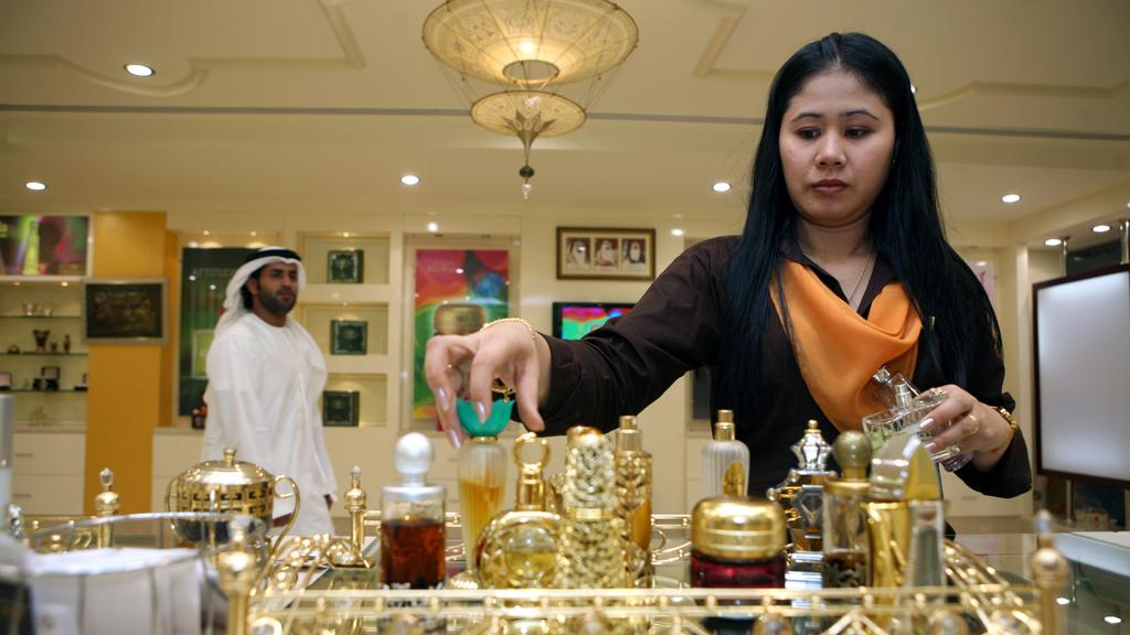 Árabes de óleo de perfume viajante