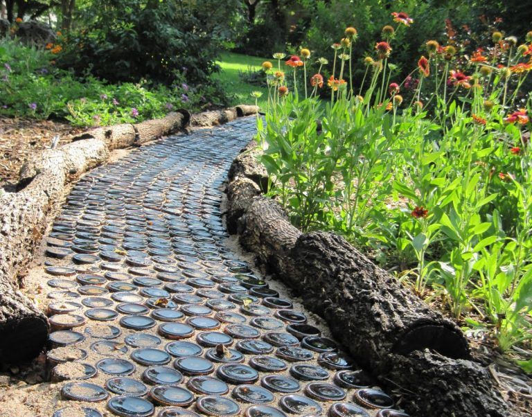 the original paths in the garden