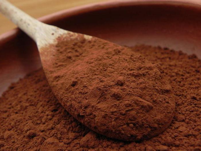 el cacao en polvo алкализованный la composición de la