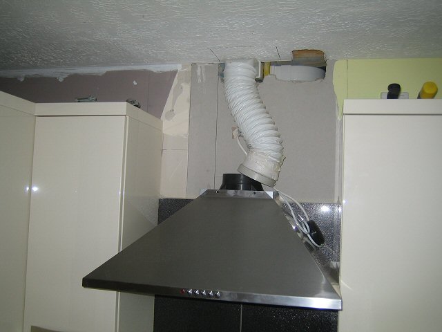 plástico dutos de ar para a cozinha capuzes