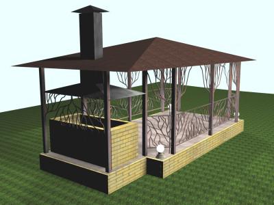 projects gazebos with BBQ