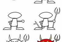 How to draw demon and angel? Simple step-by-step lessons