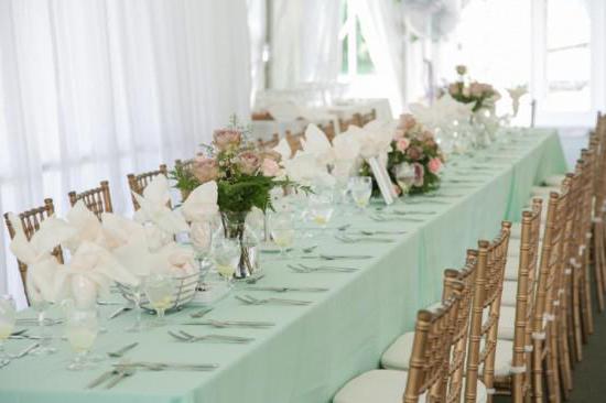 mint wedding in the style of