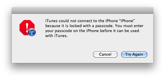 iPhone asks to connect to itunes