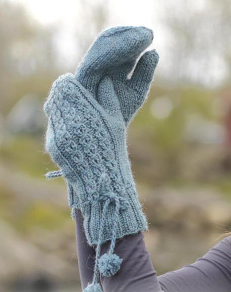stricken geschnürt Handschuhe stricken Schema