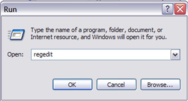 la eliminación de la pancarta, a través del registro de windows 7