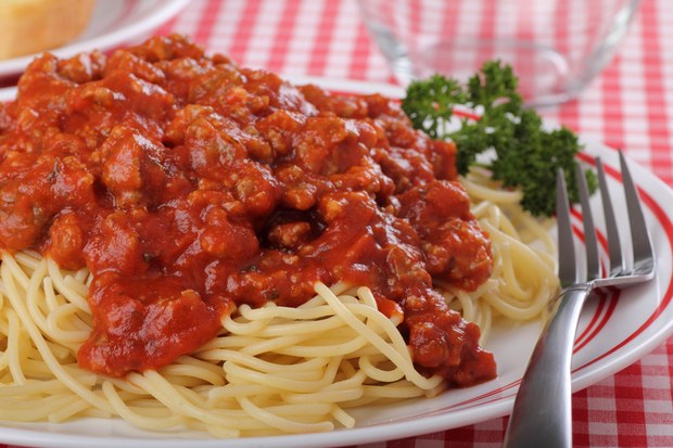 Spaghetti mit Fleisch