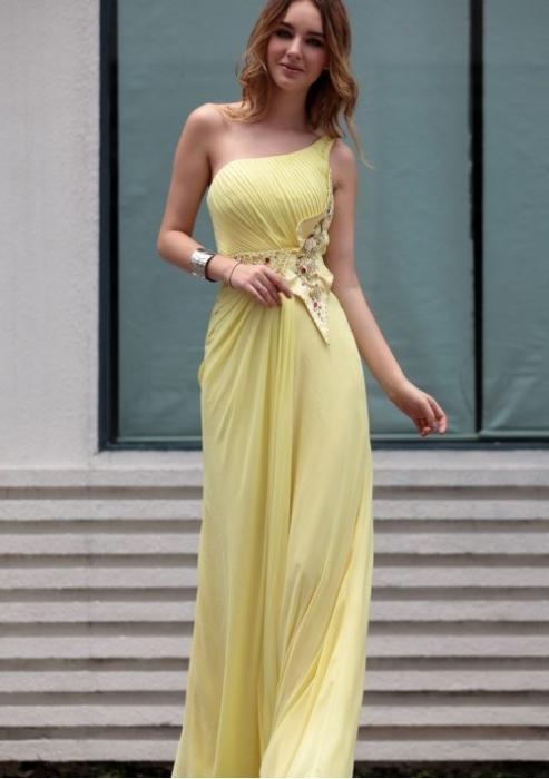 Żółta sukienka w pół