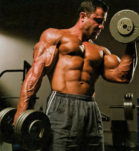 o acúmulo de massa muscular