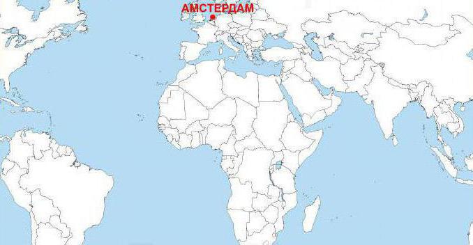 Amsterdam auf der Karte