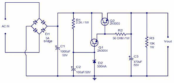 filteror the voltage regulator