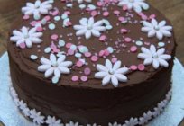 Cake with flowers - festive dessert