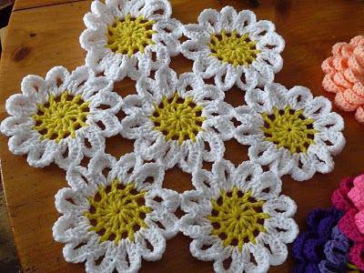 आरेख daisies के crochet