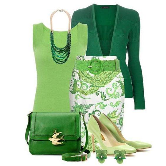 green shoes and green bag