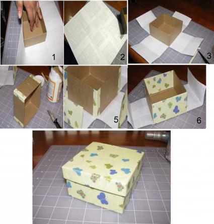 how to glue box paper