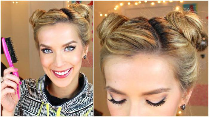 how to do two buns on the sides