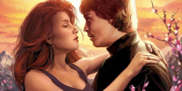 Luke Skywalker und Mara Jade love