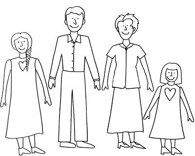 як намалювати сім'ю