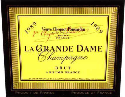el Tamaño de la etiqueta de champagne