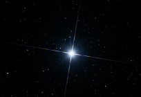 The brightest star in the sky. The star Sirius is alpha Canis major