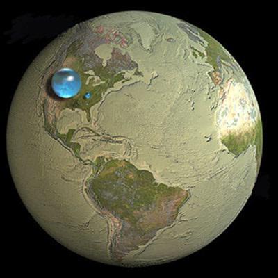 百分之多少的水的地球上