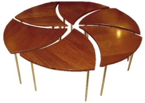 round folding table transformable