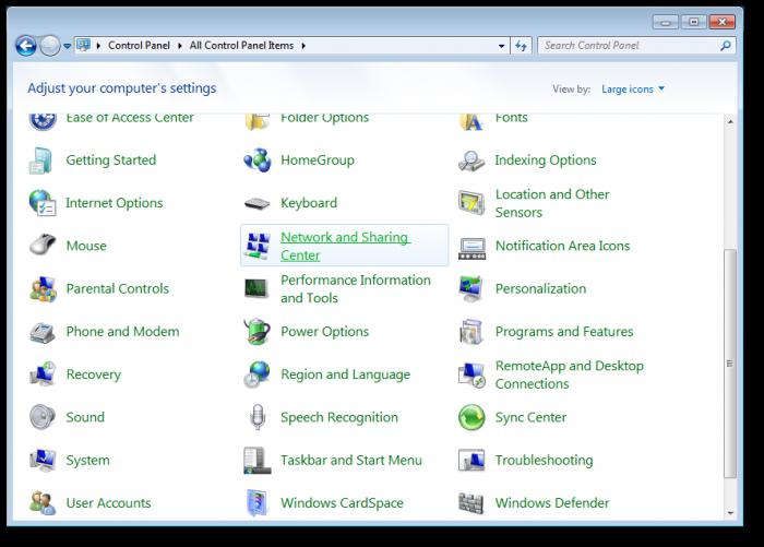 Windows 7 configuración de la red