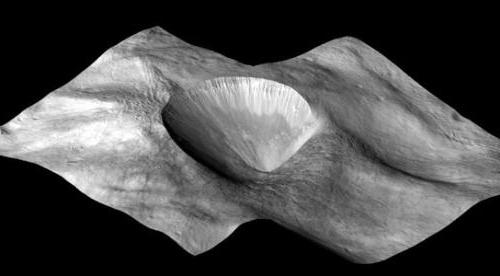 la forma de ver el asteroide vesta