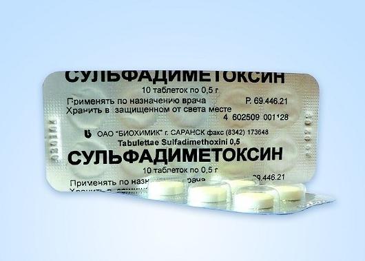 сульфадиметоксин паказанні да ўжывання