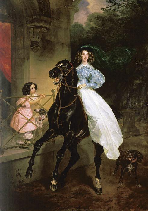 picture of Charles Bryullov horsewoman