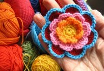 针织的花朵，是一个特殊的装饰用自己的双手