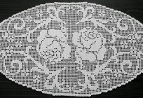 Oval doilies crochet: schematic description for large and small napkins