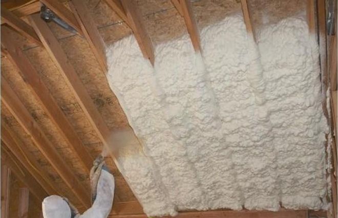 the roof Insulation of the attic